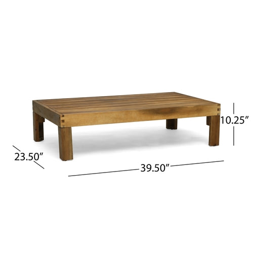 ALCOVE L-Shape Sofa Set Beige Acacia Wood with Water-Resistant