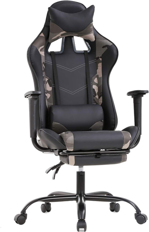 Ergonomic PU Leather Gaming Chair With Lumbar Support