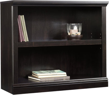 Two Shelf Bookcase Estate Black Finish For Home Office