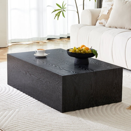 Modern Coffee Table – 39.3" Rectangular Accent Table with Textured