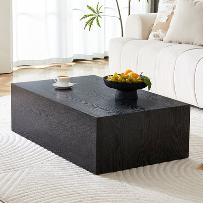 Modern Coffee Table – 39.3" Rectangular Accent Table with Textured