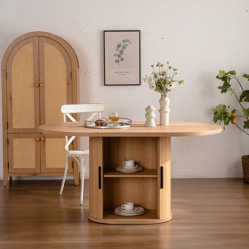 59 Inch Oval Dining Table for 4-6 Oval Table Kitchen Modern Oval