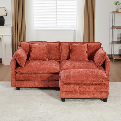 Cloud Sofa Modern Sectional Couch, Double Layer Upholstered Chenille