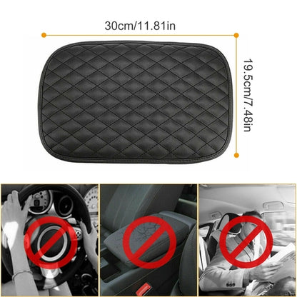 1Pc Car Armrest Pad Cover PU Leather Auto Center Console Seat Box