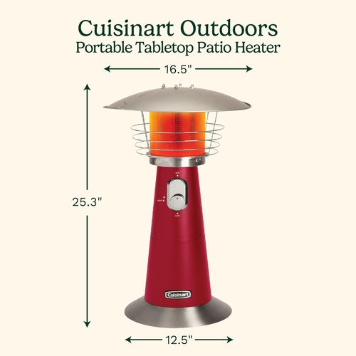 COH-513 Portable Tabletop Patio, 11,000 BTU Outdoor Propane Heater