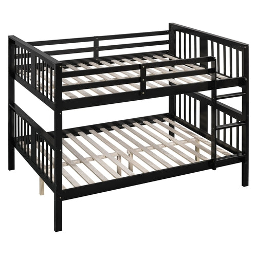Bunk Bed Multiple Colors Solid Wood Full over Full with Ladder for