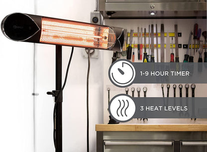 Infrared Electric Patio Heater - Indoor/Outdoor Heater - Portable