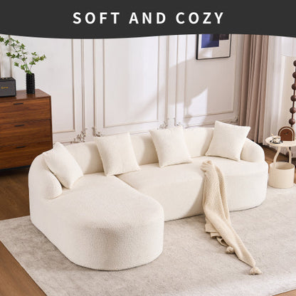 LY-022 GREY COMPRESSION SOFA Combining Chaise Longue With 3-seater,