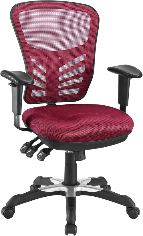 Articulate Ergonomic Red Mesh Office Chair with Adjustable Support