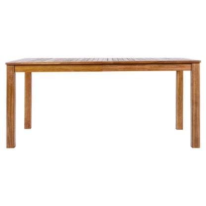 Patio 5pcs Wooden Dining Table Set, Outdoor 67''L Rectangular Table