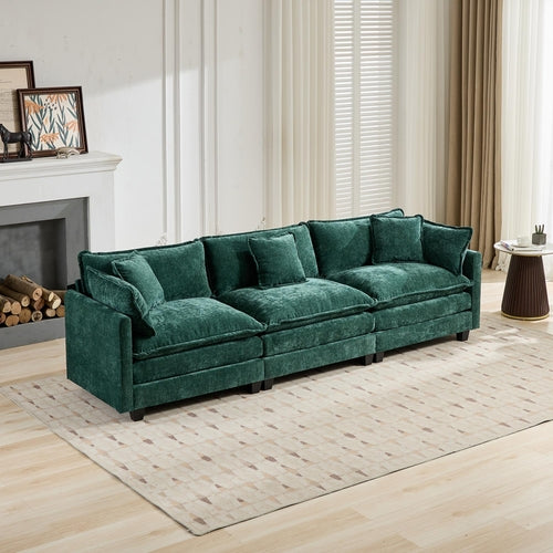 Cloud Sofa Modern Sectional Couch, Comfy Double Layer Upholstered Seat