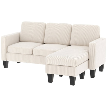 Sectional Sofa, L Shaped Couch, with Reversible Chaise or Ottoman,