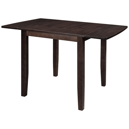 3-Piece Wood Drop Leaf Breakfast Nook Dining Table Set with 2 X-back