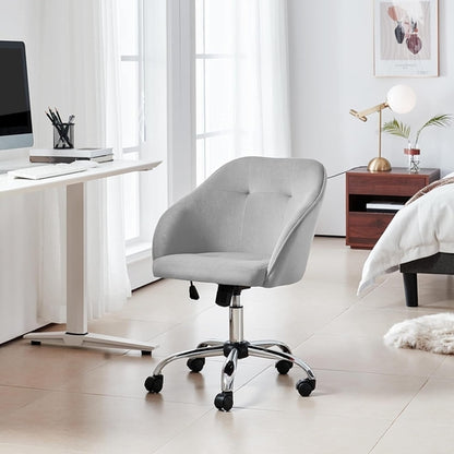 Velvet Desk Chair, Makeup Vanity Chair with Adjustable Tilt Angle,