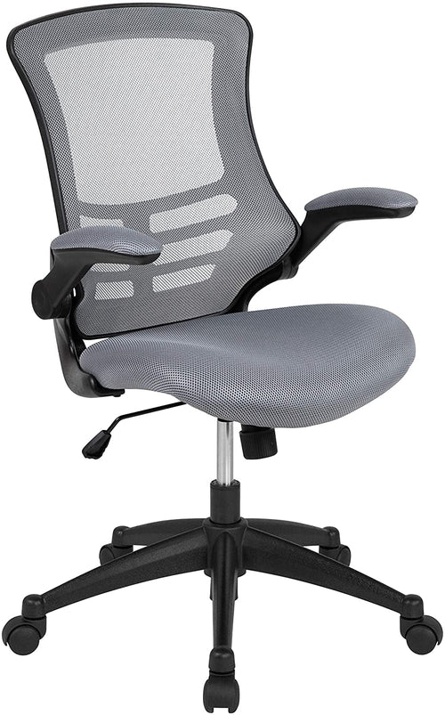 Kelista Dark Gray Mesh Mid Back Office Chair For Desk