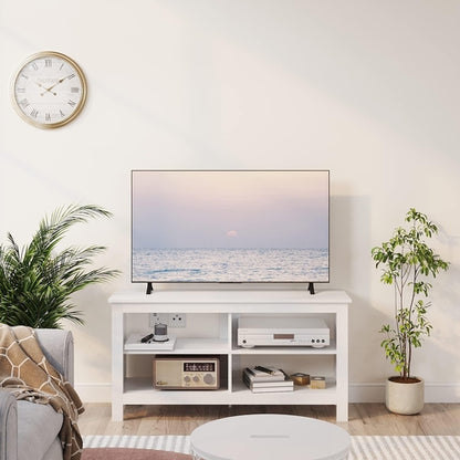 43 Inch White Mid Century Modern TV Stand For 50 Inch TVs