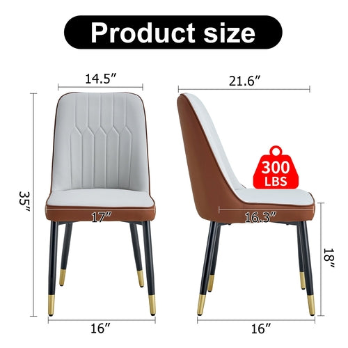 Modern Dining Chairs Set of 4 – PU Leather Upholstered Chairs with