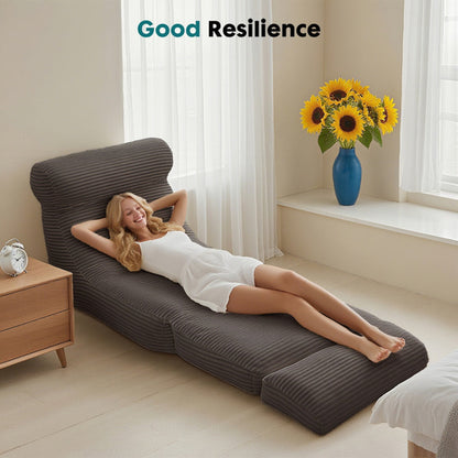 Folding Sofa Bed, Convertible Comfy Sleeper Chair With Back Support,