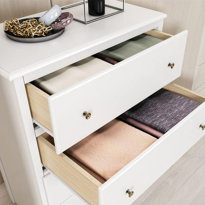 White Dresser With Four Drawers Modern Bedroom Storage