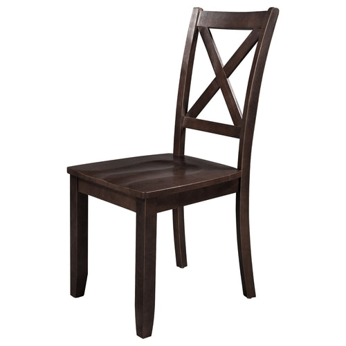 3-Piece Wood Drop Leaf Breakfast Nook Dining Table Set with 2 X-back