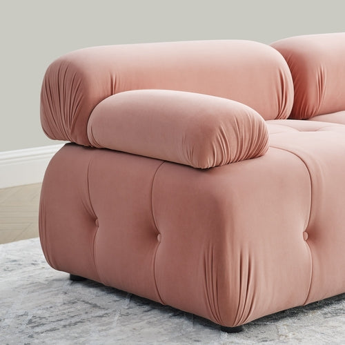 Modular Sectional Sofa, Button Tufted Design with DIY L-Shaped Layout,