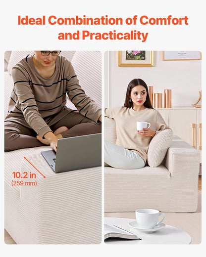 Modular Sectional Sofa, L Shaped Modular Sofa With Chaise, Cloud
