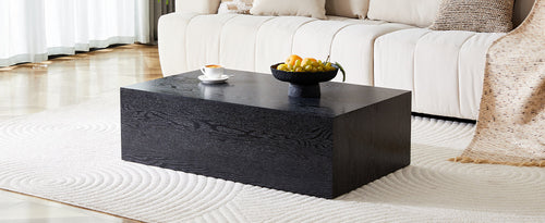 Modern Coffee Table – 39.3" Rectangular Accent Table with Textured