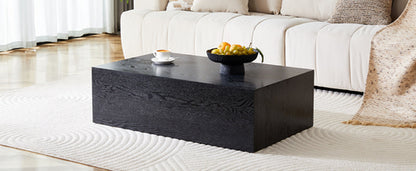 Modern Coffee Table – 39.3" Rectangular Accent Table with Textured