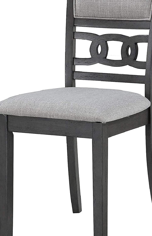 Gray 5 Piece Dining Table Set With 4 Chairs For Kitchen