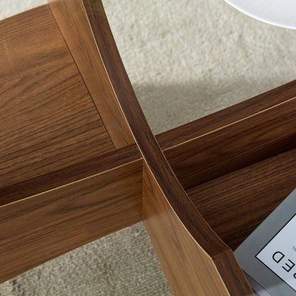 Oval Glass Coffee Table – 41.3" Modern Tempered Glass Table,