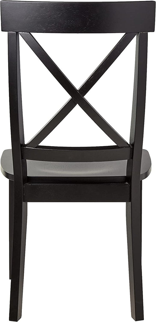 Black Cross Back Dining Chair Pair For Dining Room
