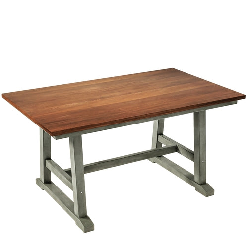 6-Piece Wood Dining Table Set with Long Bench and 4 Dining Chairs,