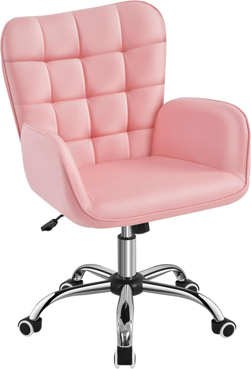 Pink Ergonomic Office Chair With Adjustable Height