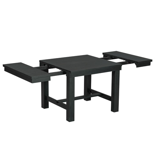 Farmhouse 82inch 6-Piece Extendable Dining Table with Footrest, 4