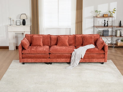 Cloud Sofa Modern Sectional Couch, Double Layer Upholstered Chenille