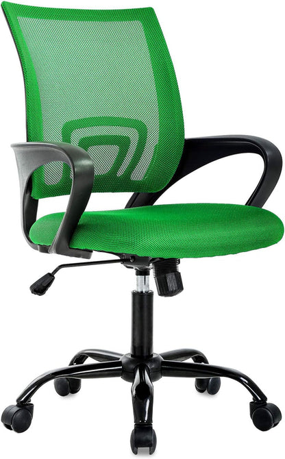 Green Ergonomic Mesh Office Chair With Lumbar Support