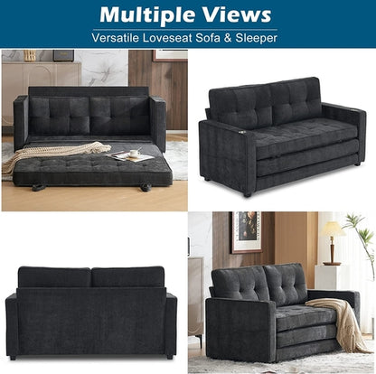 Full Size Futon Sofa Bed Convertible For Living Room