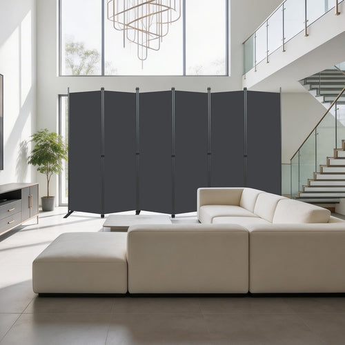 Folding Privacy Screen Room Divider, Heavy-Duty Metal Frame &