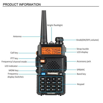 6pcs BAOFENG 1.5" LCD 136~174MHz / 400~520MHz Dual Band Walkie Talkie