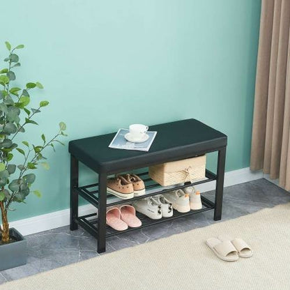 Bedroom storage bench with shelf shoes bench Shoes Shelf