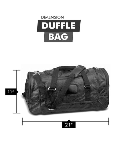 21 Inch Genuine Leather Duffle Bag