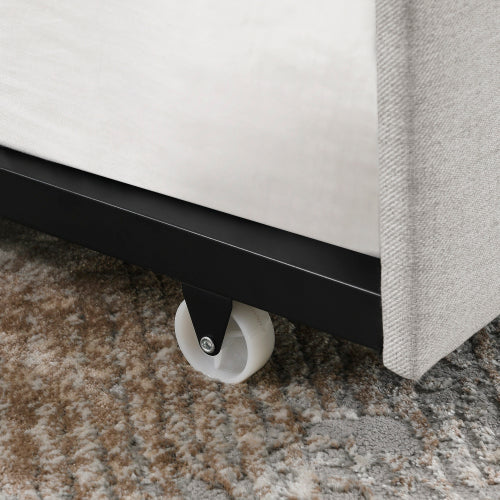 The Double Sofa Bed Has A Double Roller Upholstered Tufted Sofa Bed