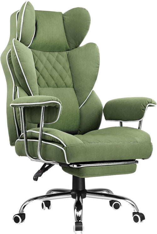 Big And Tall Gaming Chair Green With Lumbar Support