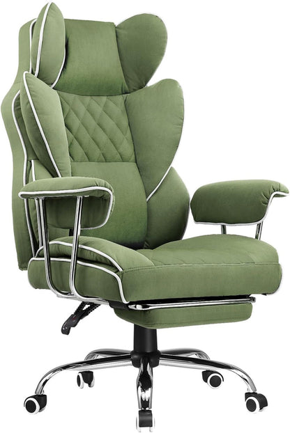 Big And Tall Gaming Chair Green With Lumbar Support