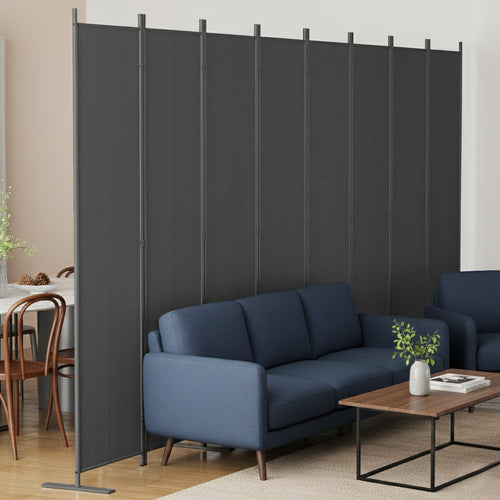 Folding Privacy Screen Room Divider, Heavy-Duty Metal Frame &