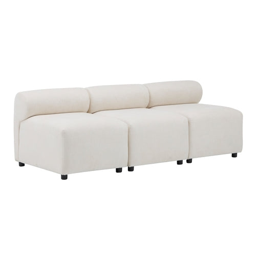 Modular Chenille Sectional Sofa – Modern Curved Upholstered Couch for