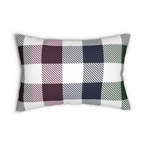 Decorative Lumbar Throw Pillow - Tartan Plaid - Multicolor