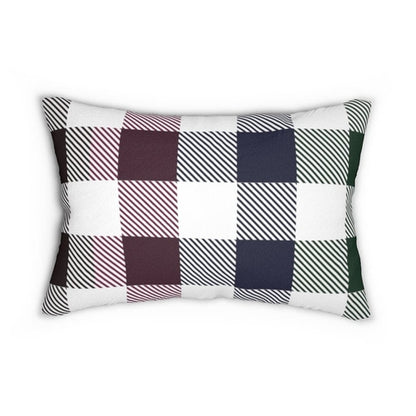 Decorative Lumbar Throw Pillow - Tartan Plaid - Multicolor