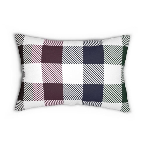 Decorative Lumbar Throw Pillow - Tartan Plaid - Multicolor