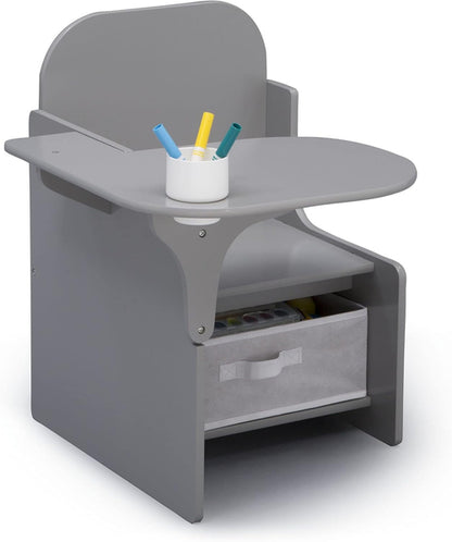 Mysize Chair Desk With Removable Cup Holder Grey Bin